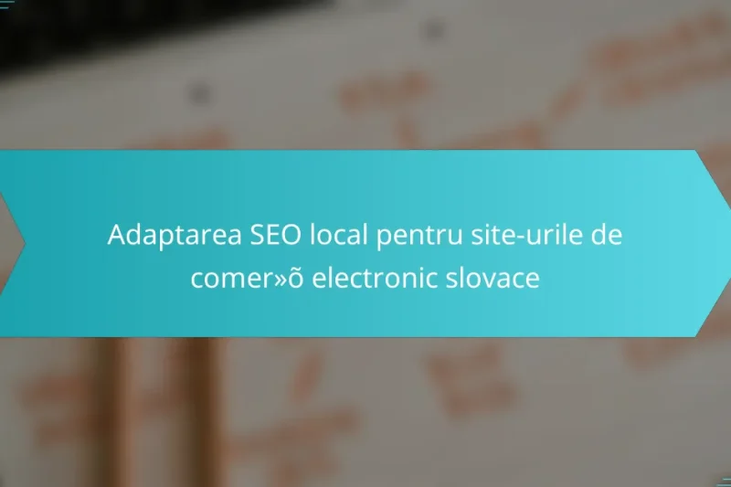 Adaptarea SEO local pentru site-urile de comerț electronic slovace