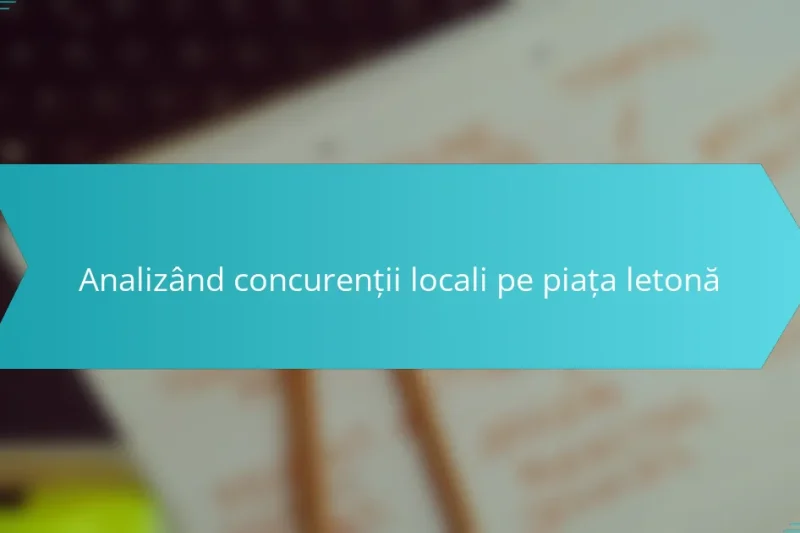 Analizând concurenții locali pe piața letonă